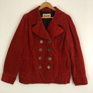 Mossimo Double Breasted Red Jacket